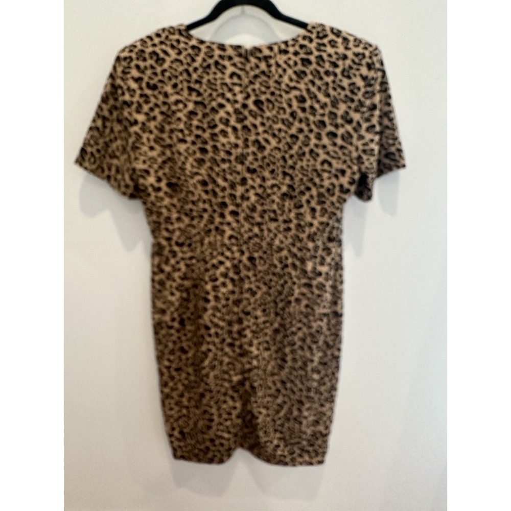 Sag Harbor Short Sleeve Cheetah Animal Print Dress Size 12 Polyester